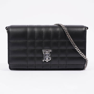 Burberry Lola Clutch Bag Black Leather