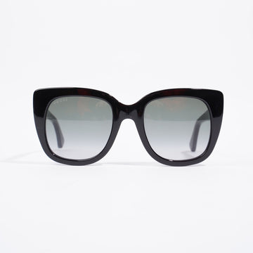 Gucci Large Square Sunglasses Black Acetate 51mm 22mm