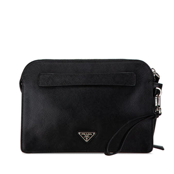 PRADA Saffiano Travel Organizer Pouch Clutch Bag