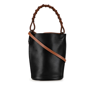 LOEWE Leather Anagram Gate Bucket Bag