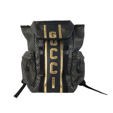 GUCCI Dapper Dan Calfskin Laminated Ayers Micro GG Drawstring Backpack
