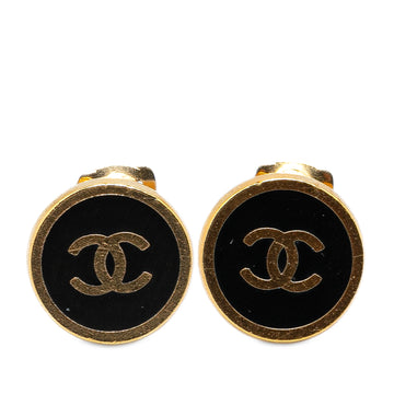 CHANEL Gold Plated CC Clip On Earrings Costume Earrings