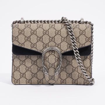 Gucci Dionysus Mini Beige And Ebony GG Supreme Canvas Coated Canvas