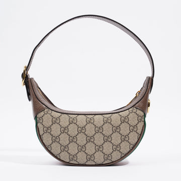 Gucci Ophidia GG Bag Monogram / Brown / Green Canvas Mini