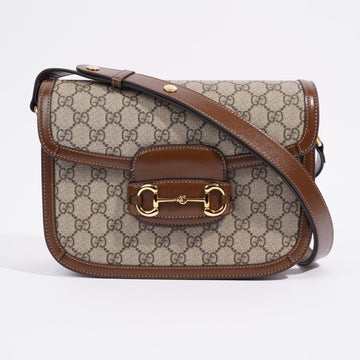 Gucci Horsebit 1955 Shoulder Bag Supreme / Brown Coated Canvas