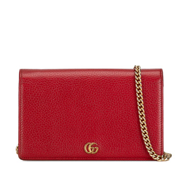 GUCCI GG Marmont Wallet On Chain Crossbody Bag