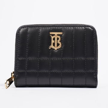 Burberry Lola Zip Wallet Black Lambskin Leather