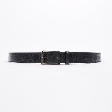 Gucci Square Buckle Belt Black GG Supreme Leather 100cm 40mm