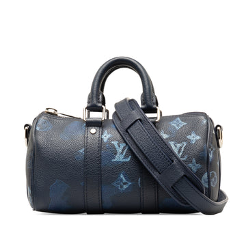 LOUIS VUITTON Taurillon Ink Watercolor Keepall Bandouliere XS Satchel