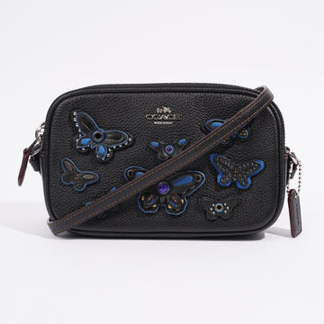 Coach Butterfly Applique Black / Blue Butterfly Leather