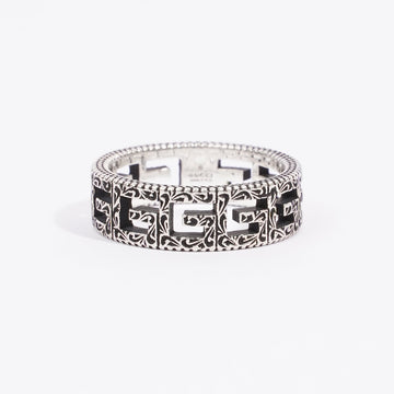 Gucci G Ring Silver / Black Silver Sterling 18