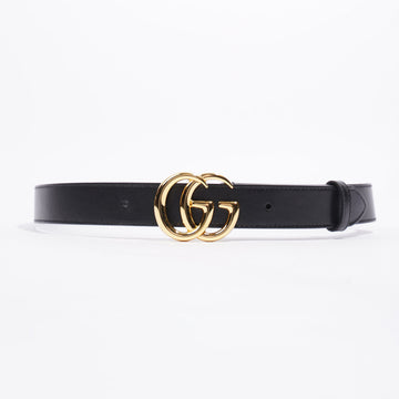 Gucci Marmont Belt Black / Gold Leather 80cm 32