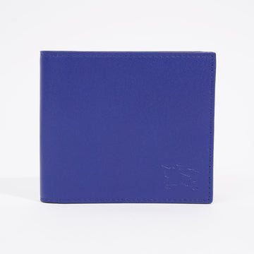 Burberry Bi Fold Wallet Knight Blue Leather