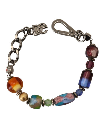 Dolce & Gabbana Women's multicolor Silver Chain Brass Beaded Lobster Clasp Bracelet