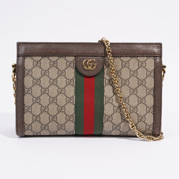 Gucci Ophidia GG Beige And Ebony GG Supreme Coated Canvas Small