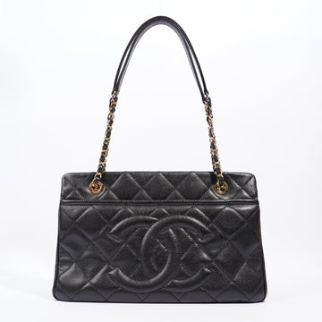 Chanel Shopping Tote Black Caviar Leather