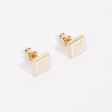 Fendi Forever Fendi Earrings Gold / White Brass