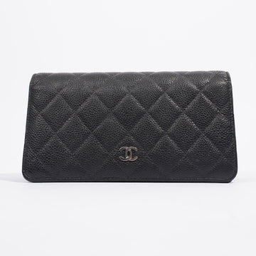 Chanel Classic Flap Wallet Black Caviar Leather