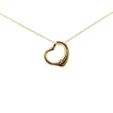 Tiffany Elsa Peretti 18K Open Heart Pendant Necklace