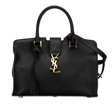 SAINT LAURENT Baby Monogram Cabas Satchel