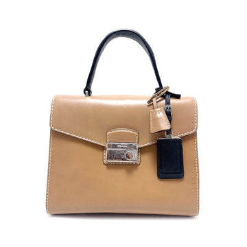 PRADA Calfskin Sound Lock Handbag