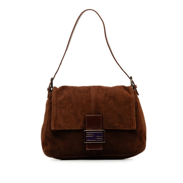 FENDI Suede Mamma Forever Shoulder Bag