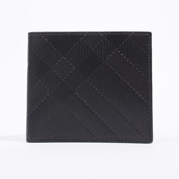 Burberry Bi Fold Wallet Black Leather