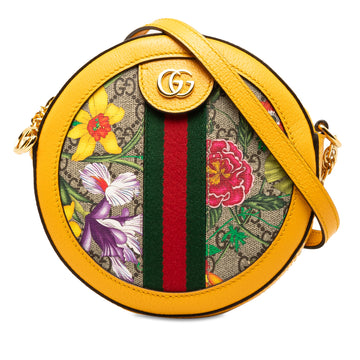 GUCCI GG Supreme Flora Ophidia Round Crossbody Crossbody Bag