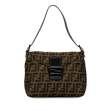 FENDI Zucca Canvas Double Flap Mamma Shoulder Bag