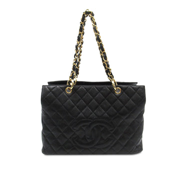 CHANEL CC Quilted Caviar Tote Tote Bag