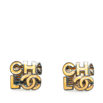 CHANEL Logo Push Back Earrings Costume Earrings