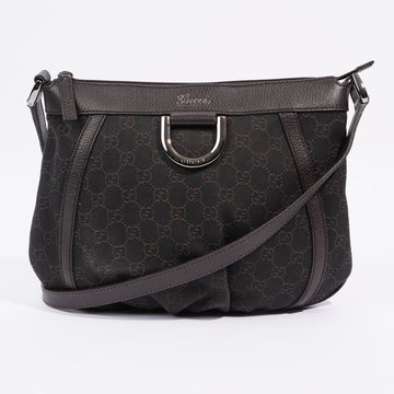 Gucci D Ring Shoulder Bag Black Supreme Canvas