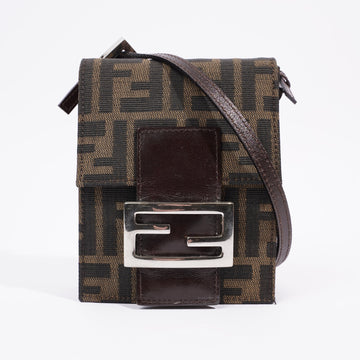 Fendi Shoulder Bag Zucca Print / Brown Canvas Mini