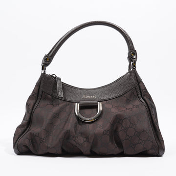 Gucci Abbey Shoulder Bag Supreme Print / Chocolate Brown Canvas