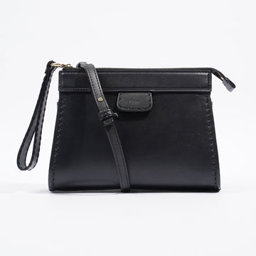 Chloe Edith Crossbody Pouch Black Leather