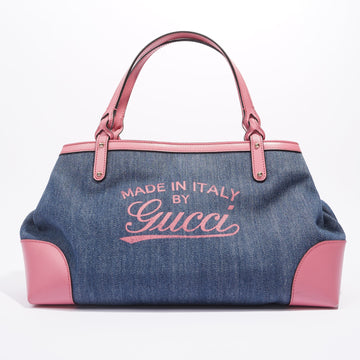 Gucci Craft Tote Blue / Pink Denim