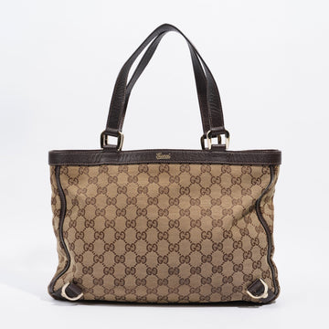 Gucci Abbey Tote Bag Supreme Print / Brown Canvas