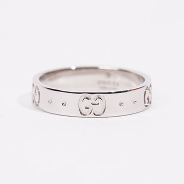 Gucci Icon Logo Ring White Gold White Gold 10