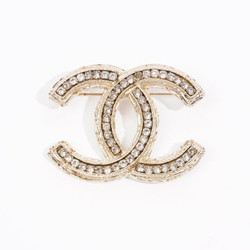 Chanel Brooch Gold / Diamantes Gold Plated
