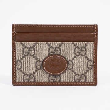 Gucci Card Case With Interlocking G GG Supreme Coated Canvas