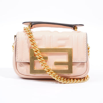 Fendi Nano Baguette Baby Pink Leather