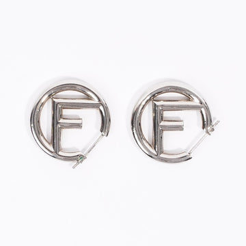 Fendi F Is Fendi Earrings Silver Bronze