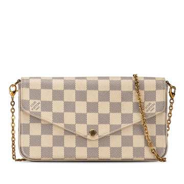 LOUIS VUITTON Damier Azur Pochette Felicie Crossbody Bag