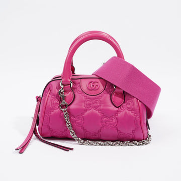 Gucci Bowler Bag Pink Leather Mini