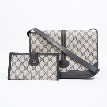 Gucci Sherry Line GG Navy GG Supreme Coated Canvas
