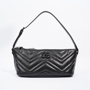 Gucci GG Marmont Baguette Black Matelasse Leather