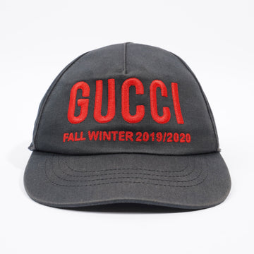 Gucci Logo Cap Black / Red Fabric M