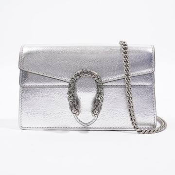 Gucci Dionysus Silver Leather Super Mini