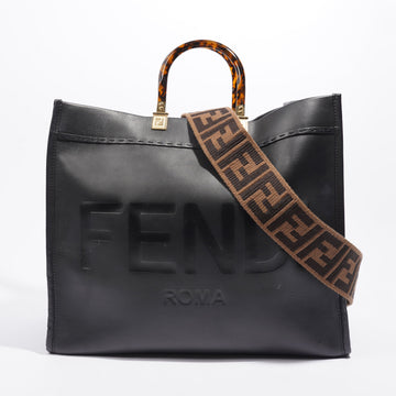 Fendi Sunshine Large Black Leather