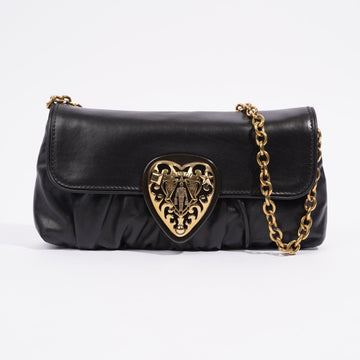 Gucci Babouska Heart Black Leather